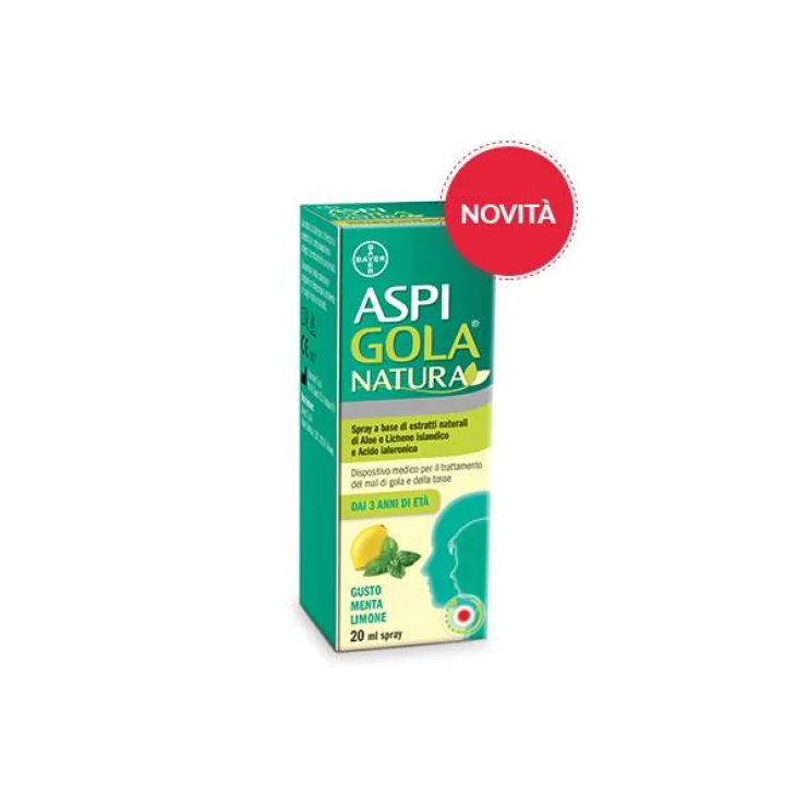 Aspi Gola Natura Spray Trattamento Mal di Gola Menta-Limone 20 ml