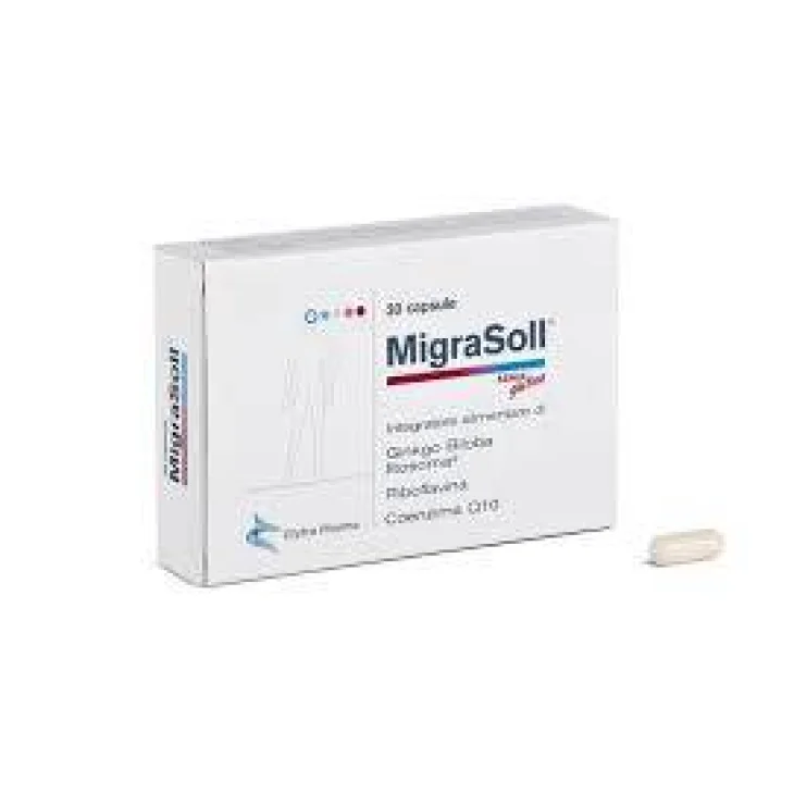 Migrasoll Integratore contro Mal di Testa 30 capsule Migrasoll Integratore contro Mal di Testa 30 capsule