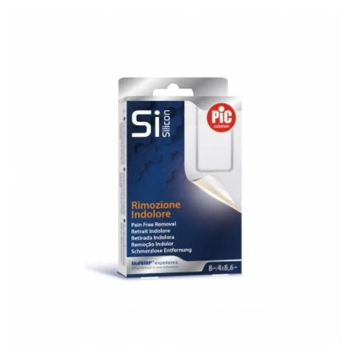Pic Cerotto Strip Silicon 4 cm x 8,6 cm 8 cerotti