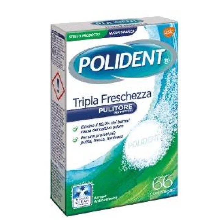 Polident Tripla Freschezza Pulizia Protesi 66 compresse