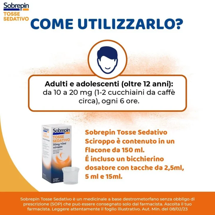 Pharmaidea Sobrepin Tosse Sedativo Sciroppo 150 Ml 30 Mg/10 Ml