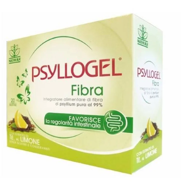 Nathura Psyllogel Fibra Integratore per il Benessere Intestinale 20 bustine Gusto Tè limone Nathura Psyllogel Fibra Integratore per il Benessere Intestinale 20 bustine Gusto Tè limone