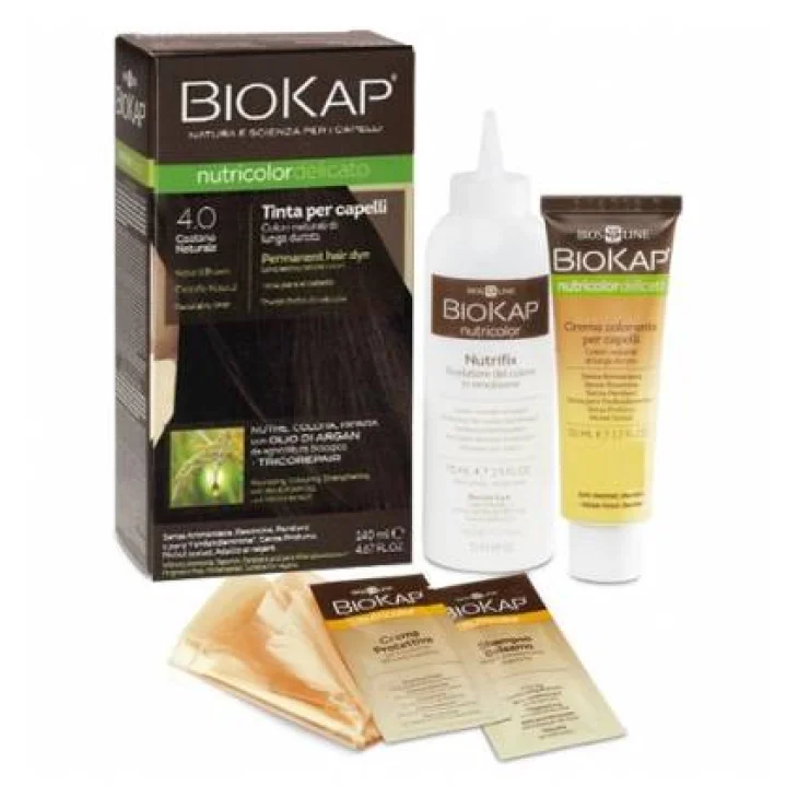 Bios Line BioKap Nutricolor Delicato Tinta per Capelli 4.0 Castano Naturale Bios Line BioKap Nutricolor Delicato Tinta per Capelli 4.0 Castano Naturale