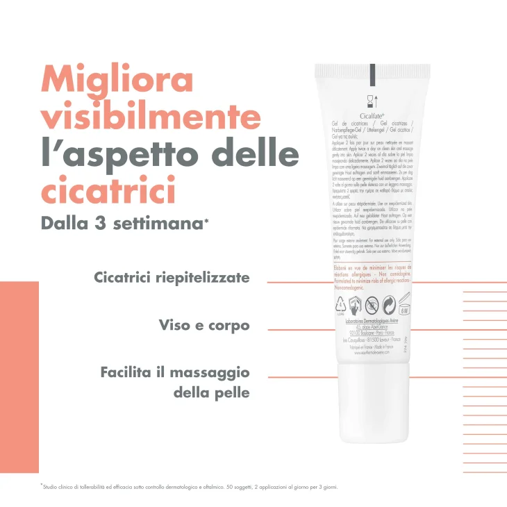 Av&egrave;ne Eau Thermale Cicalfate+ Gel Cicatrice, migliora l'aspetto delle cicatrici, 30ml