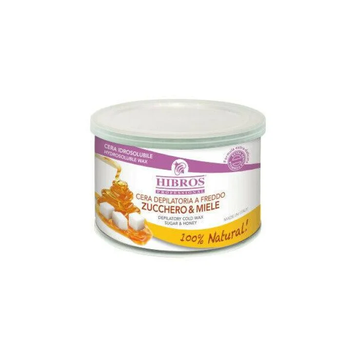 Hibros Latte e miele Cera depilatoria idrosolubile a freddo 400 ml Hibros Latte e miele Cera depilatoria idrosolubile a freddo 400 ml