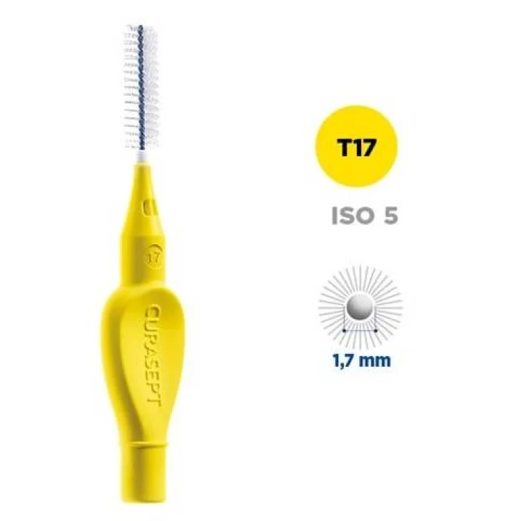 Curasept Proxi T17 Giallo/yellow Scovolino per gli spazi interdentali 5 pezzi Curasept Proxi T17 Giallo/yellow Scovolino per gli spazi interdentali 5 pezzi