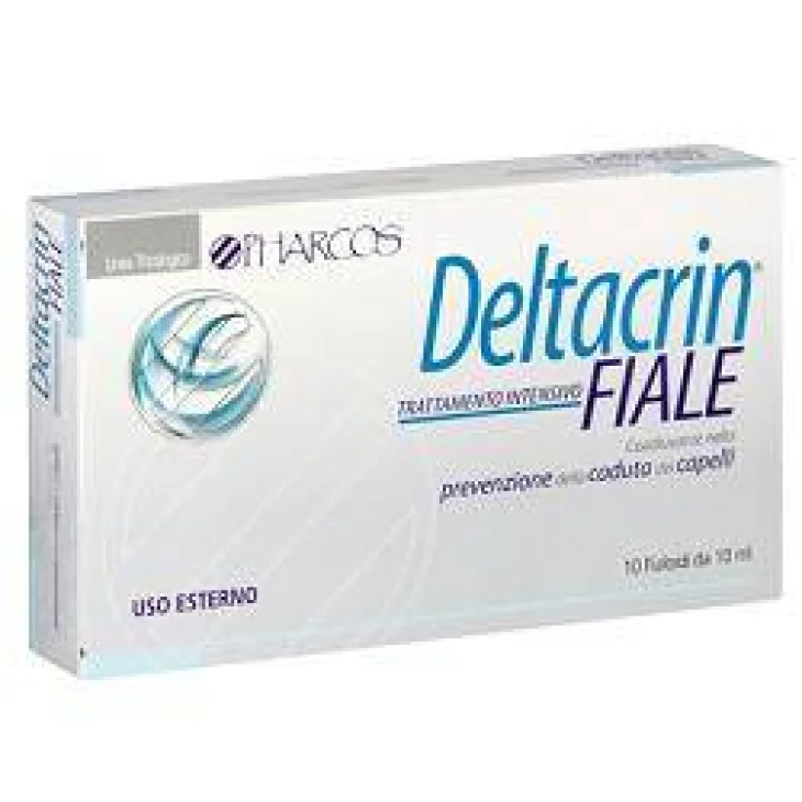 Pharcos Deltacrin Fiale Trattamento anticaduta dei capelli 10 fiale x 10 ml Pharcos Deltacrin Fiale Trattamento anticaduta dei capelli 10 fiale x 10 ml