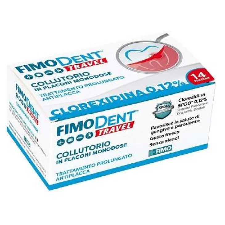 Fimodent Travel Collutorio Clorexidina Spdd 0,12% 14 flaconcini x 10 ml Fimodent Travel Collutorio Clorexidina Spdd 0,12% 14 flaconcini x 10 ml