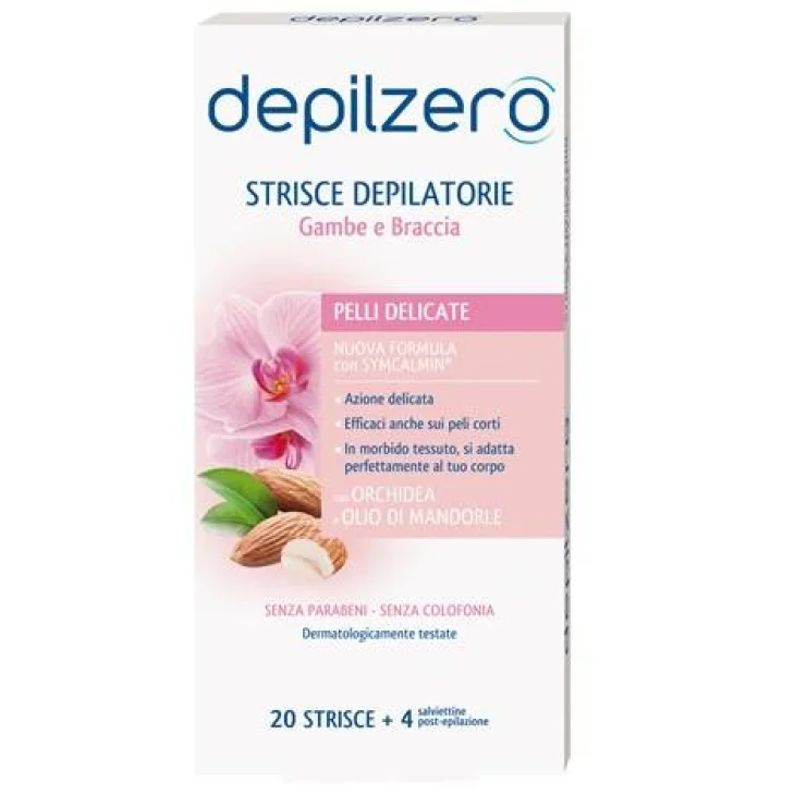 Depilzero Strisce Depilatorie Gambe Braccia 20 pezzi Depilzero Strisce Depilatorie Gambe Braccia 20 pezzi
