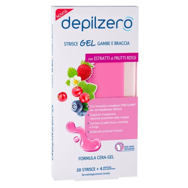 Depilzero Strisce Depilatorie in Gel Gambe Braccia 20 pezzi Depilzero Strisce Depilatorie in Gel Gambe Braccia 20 pezzi