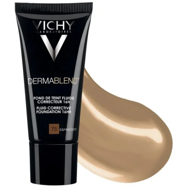 Vichy Dermablend Fondotinta Fluido Correttore 75 Espresso Vichy 30 ml