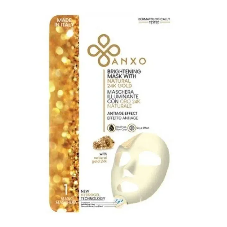 Eurosirel Anxo Maschera Tnt Hydrogel Oro Naturale 24k Illuminante Antiage 1 Maschera