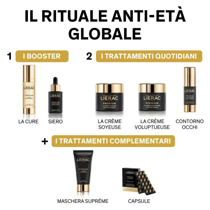 Lierac Premium Soyeuse Crema Viso Idratante Antiet&agrave; Globale Pelle Normale e Mista 50 ml