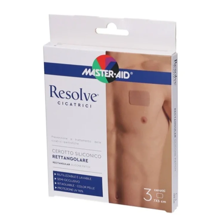 Resolve Cicatrici Skin SPF50+ Protezione adesiva 3 Protezioni da 7x5 cm Resolve Cicatrici Skin SPF50+ Protezione adesiva 3 Protezioni da 7x5 cm