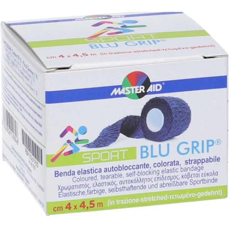 Master-Aid Sport Blu Grip Benda Elastica Autobloccante 4x4,5 m