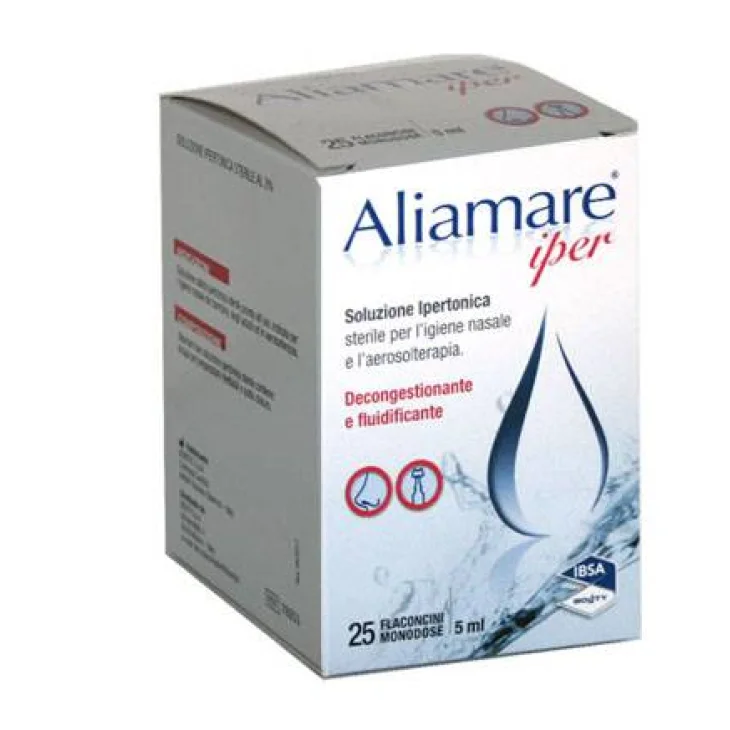Aliamare Soluzione Ipertonica Per Bambini e Adulti 25 Fiale Da 5 ml
