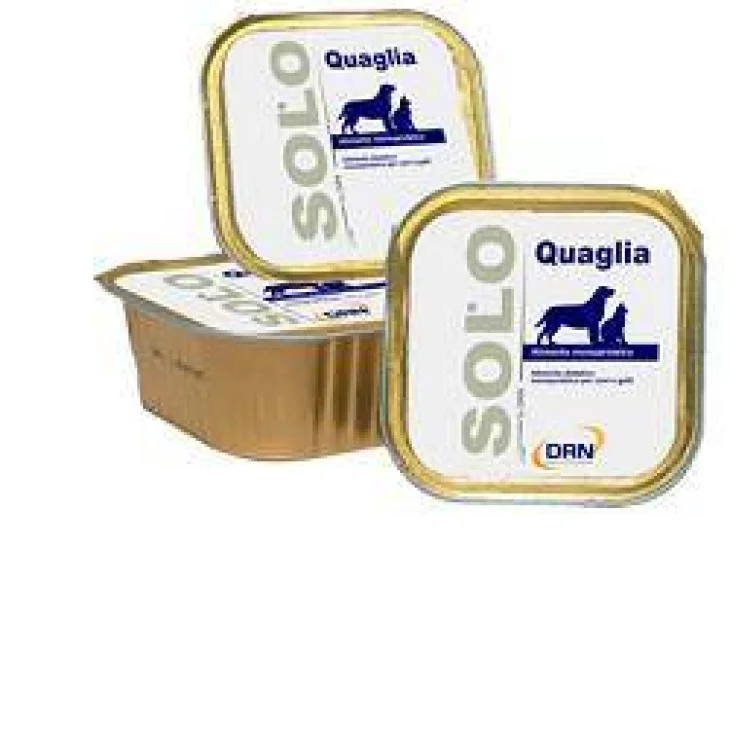 Drn Solo Quaglia Alimento dietetico monoproteico e umido per Cani/Gatti 100 g Drn Solo Quaglia Alimento dietetico monoproteico e umido per Cani/Gatti 100 g
