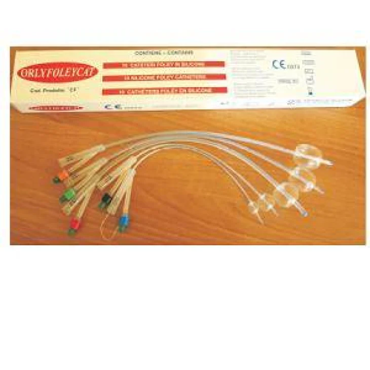 CATETERE FOLEY IN SILICONE PER UOMO A 3 VIE CH 18 ORLY 1 PEZZO