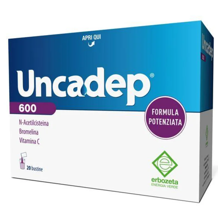Uncadep 600 Integratore decongestionante 20 Bustine Uncadep 600 Integratore decongestionante 20 Bustine