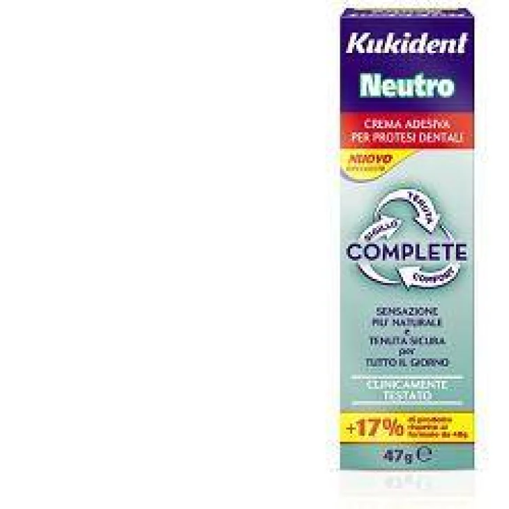 KUKIDENT NEUTRO COMPLETE CREMA ADESIVA PER PROTESI DENTARIE47 G KUKIDENT NEUTRO COMPLETE CREMA ADESIVA PER PROTESI DENTARIE47 G