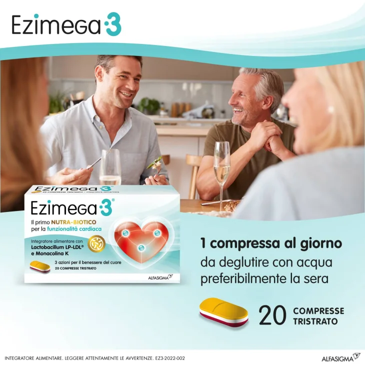 Ezimega 3 Integratore per la flora batterica intestinale 20 Compresse