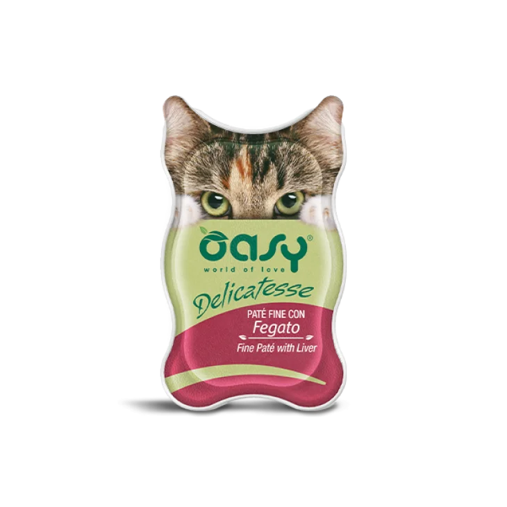 Oasy Wet Cat Delicatesse Patè per Gatti con Fegato 85 g Oasy Wet Cat Delicatesse Patè per Gatti con Fegato 85 g