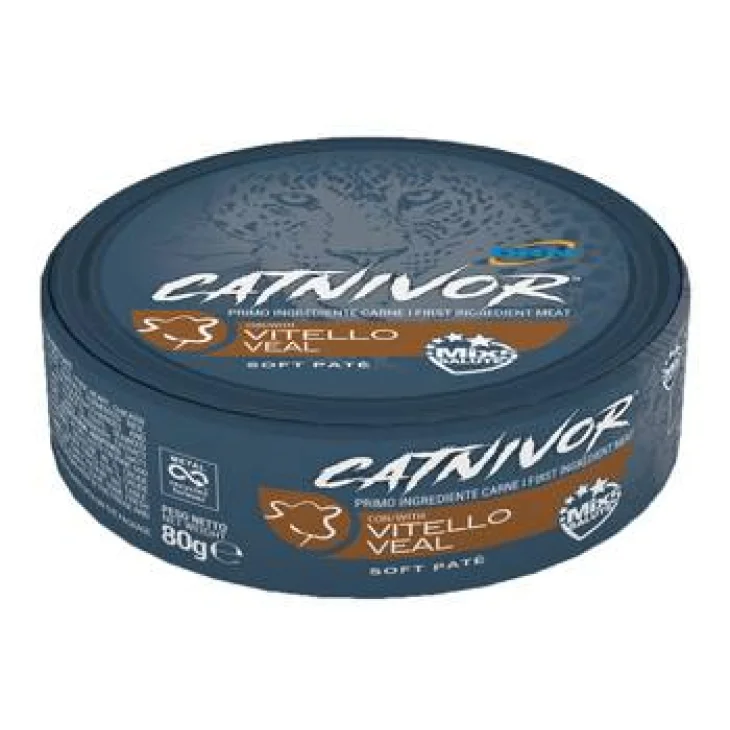 DRN Catnivor Vitello Alimento umido per gatti 80 g