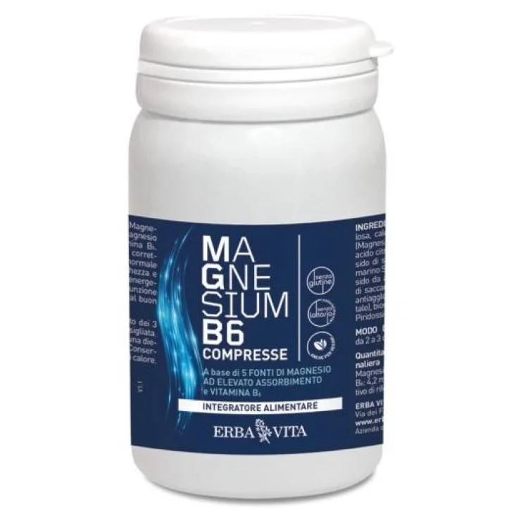 Erba Vita Magnesium B6 Integratore per il sistema nervoso 60 Compresse Erba Vita Magnesium B6 Integratore per il sistema nervoso 60 Compresse