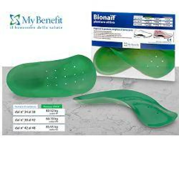 PLANTARE ATTIVO PREFORMATO BIONAIF VERDE MISURA PICCOLA 2 PEZZI PLANTARE ATTIVO PREFORMATO BIONAIF VERDE MISURA PICCOLA 2 PEZZI