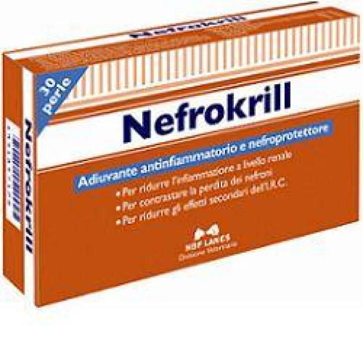 Nefrokrill Integratore in caso di insufficienza renale per cani e gatti 30 Perle