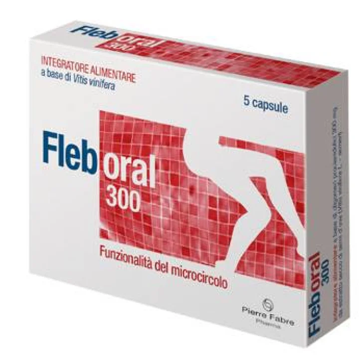 Fleboral 300 Integratore per il microcircolo 5 Capsule Fleboral 300 Integratore per il microcircolo 5 Capsule