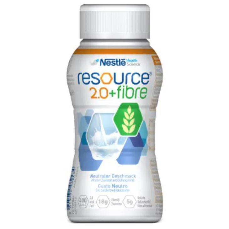Resource 2,0 + Fibre Sapore Neutro Alimento a fini medici speciali 200 ml Resource 2,0 + Fibre Sapore Neutro Alimento a fini medici speciali 200 ml