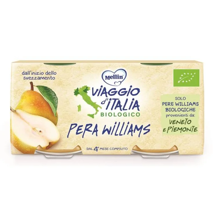 Mellin Viaggio Italia Bio Omogeneizzato Pera Williams 2 X 100 g