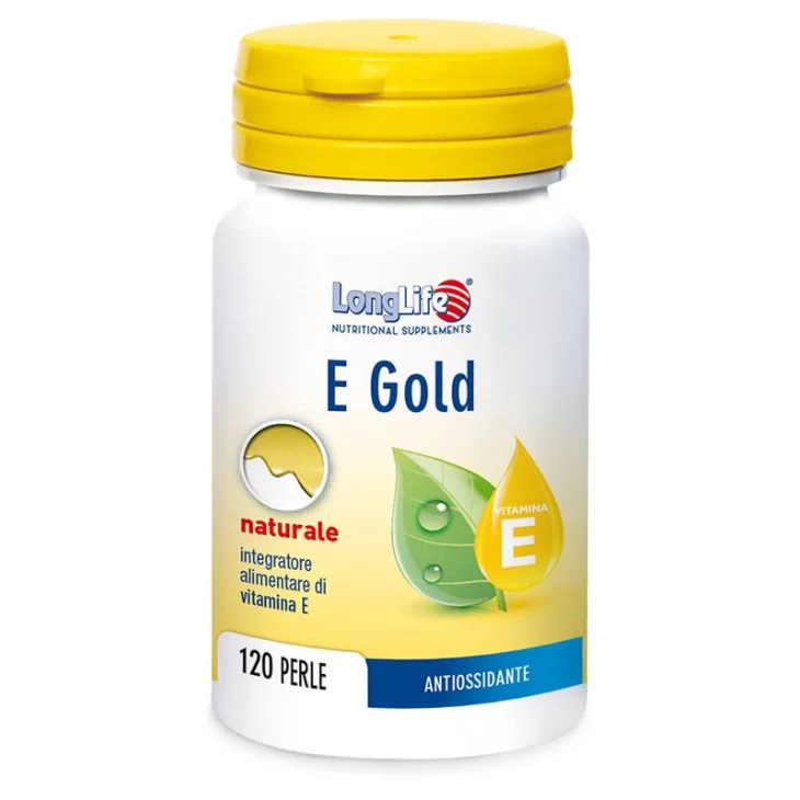 Longlife E-gold 90 UI Integratore antiossidante 120 perle Longlife E-gold 90 UI Integratore antiossidante 120 perle