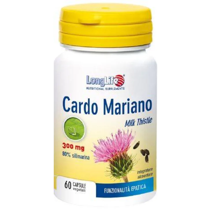 Longlife Cardo Mariano Integratore Benessere Fegato 60 capsule Longlife Cardo Mariano Integratore Benessere Fegato 60 capsule