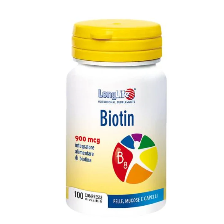 Longlife Biotin 900 mcg Integratore ricostituente 100 Compresse