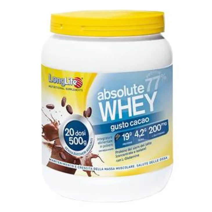 LongLife Absolute Whey Cacao Integratore per ossa e articolazioni 500 g LongLife Absolute Whey Cacao Integratore per ossa e articolazioni 500 g