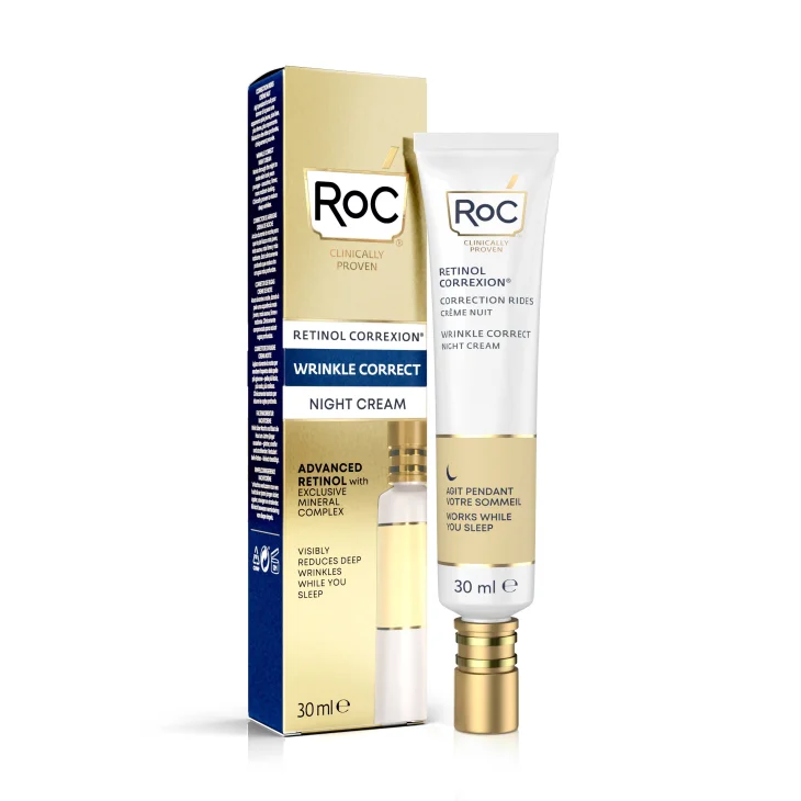Roc Retinol Correxion Wrinkle Correct Crema Viso Notte 30 ml Roc Retinol Correxion Wrinkle Correct Crema Viso Notte 30 ml