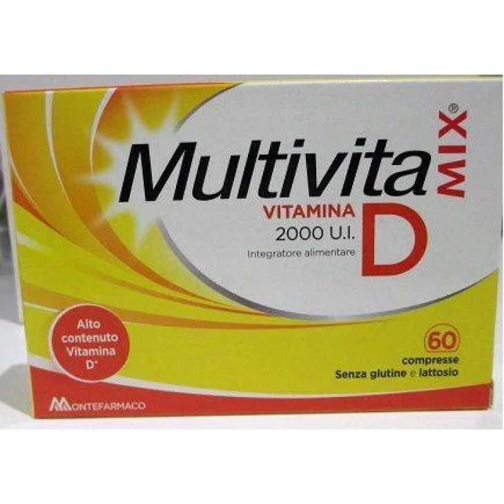 Multivitamix Vitamina D 2000 U.I. Integratore per il sistema immunitario 60 Compresse