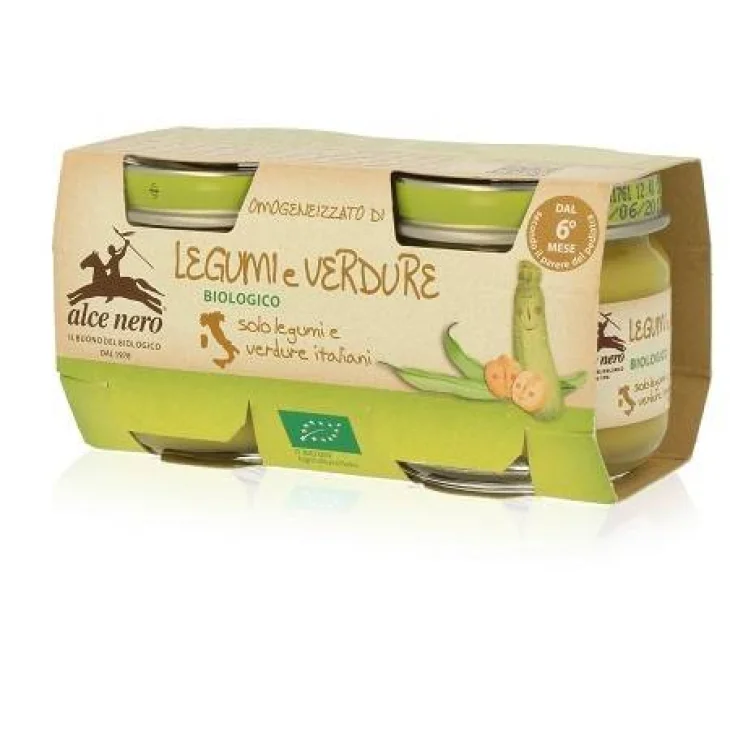 OMOGENEIZZATO LEGUMI E VERDURE BABY FOOD BIO 2 X 80 G