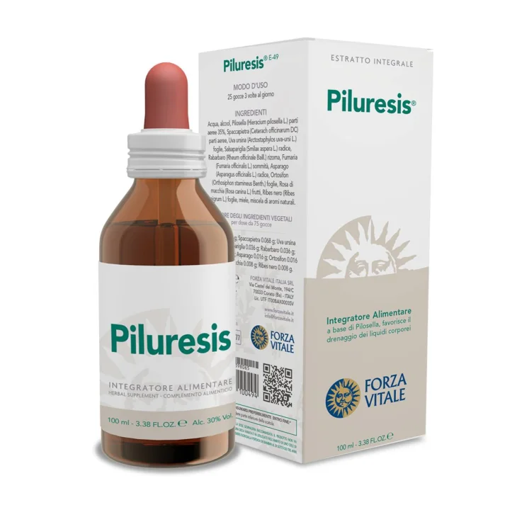 Forza Vitale Piluresis Ecosol Gocce Integratore Drenante 100 ml Forza Vitale Piluresis Ecosol Gocce Integratore Drenante 100 ml