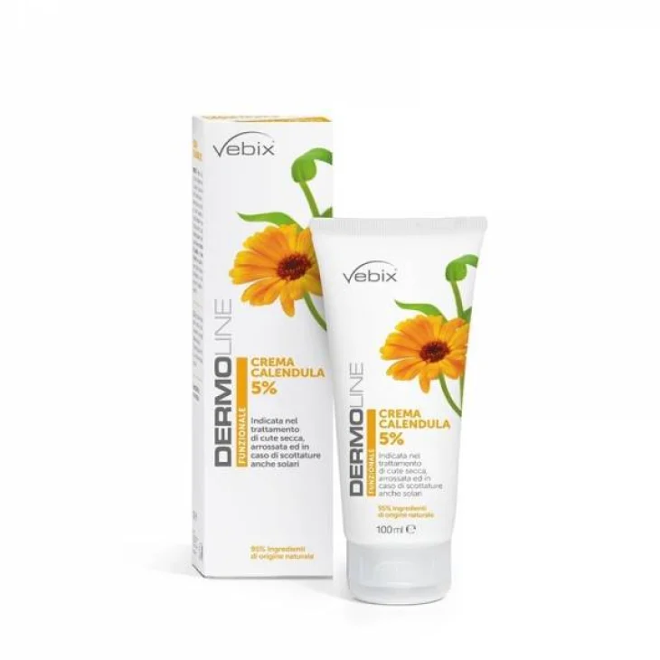 Vebix Dermoline Crema Viso Mani Calendula 5% 100 ml Vebix Dermoline Crema Viso Mani Calendula 5% 100 ml