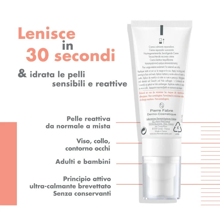 Av&egrave;ne Tol&egrave;rance Control Crema Lenitiva Riequilibrante Viso 40 ml