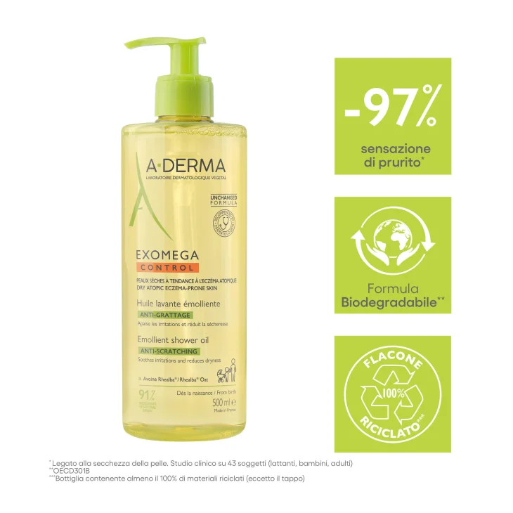 A-Derma Exomega Control Olio Lavante Emolliente 500 ml