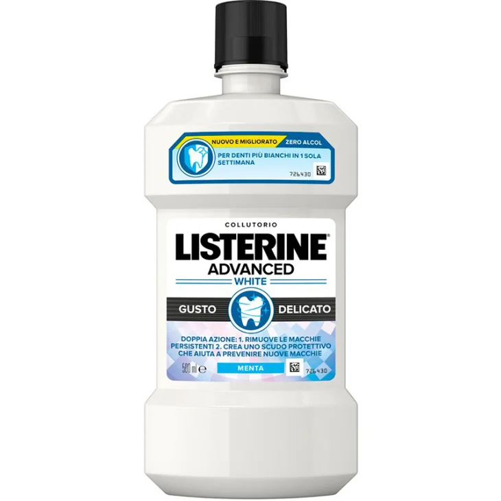 LISTERINE ADVANCED WHITE 500 ML GUSTO DELICATO LISTERINE ADVANCED WHITE 500 ML GUSTO DELICATO