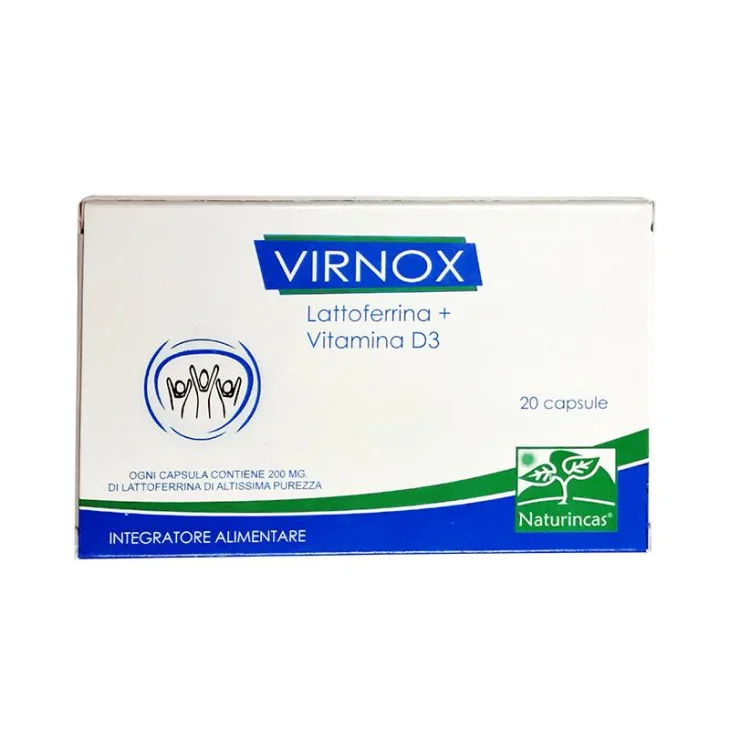 Naturinncas Virnox Integratore di Lattoferrina e Vitamina D3 20 capsule Naturinncas Virnox Integratore di Lattoferrina e Vitamina D3 20 capsule