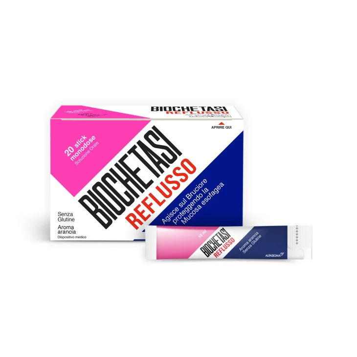 Biochetasi Reflusso Gusto Arancia 20 Stick Biochetasi Reflusso Gusto Arancia 20 Stick