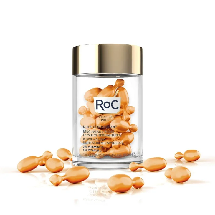 Roc Multi Correxion Revive + Glow Siero Viso Notte 30 capsule