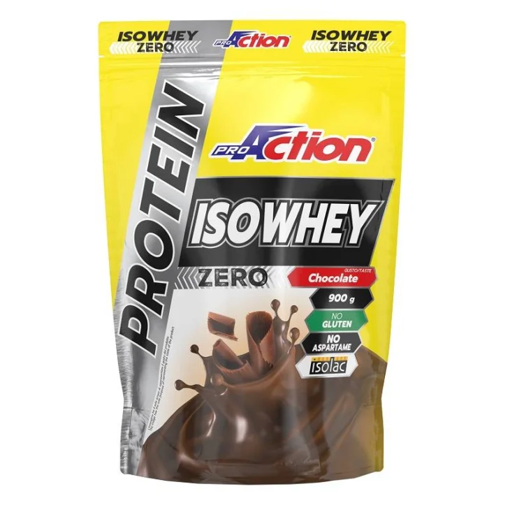 ProAction Protein Isowhey Zero Integratore di Proteine Gusto Cioccolato 900 g ProAction Protein Isowhey Zero Integratore di Proteine Gusto Cioccolato 900 g