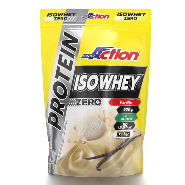 ProAction Protein Isowhey Zero Integratore di Proteine Gusto Vaniglia 900 g ProAction Protein Isowhey Zero Integratore di Proteine Gusto Vaniglia 900 g